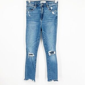 Abercrombie & Fitch The Super Skinny Ankle Jeans High Rise Distressed